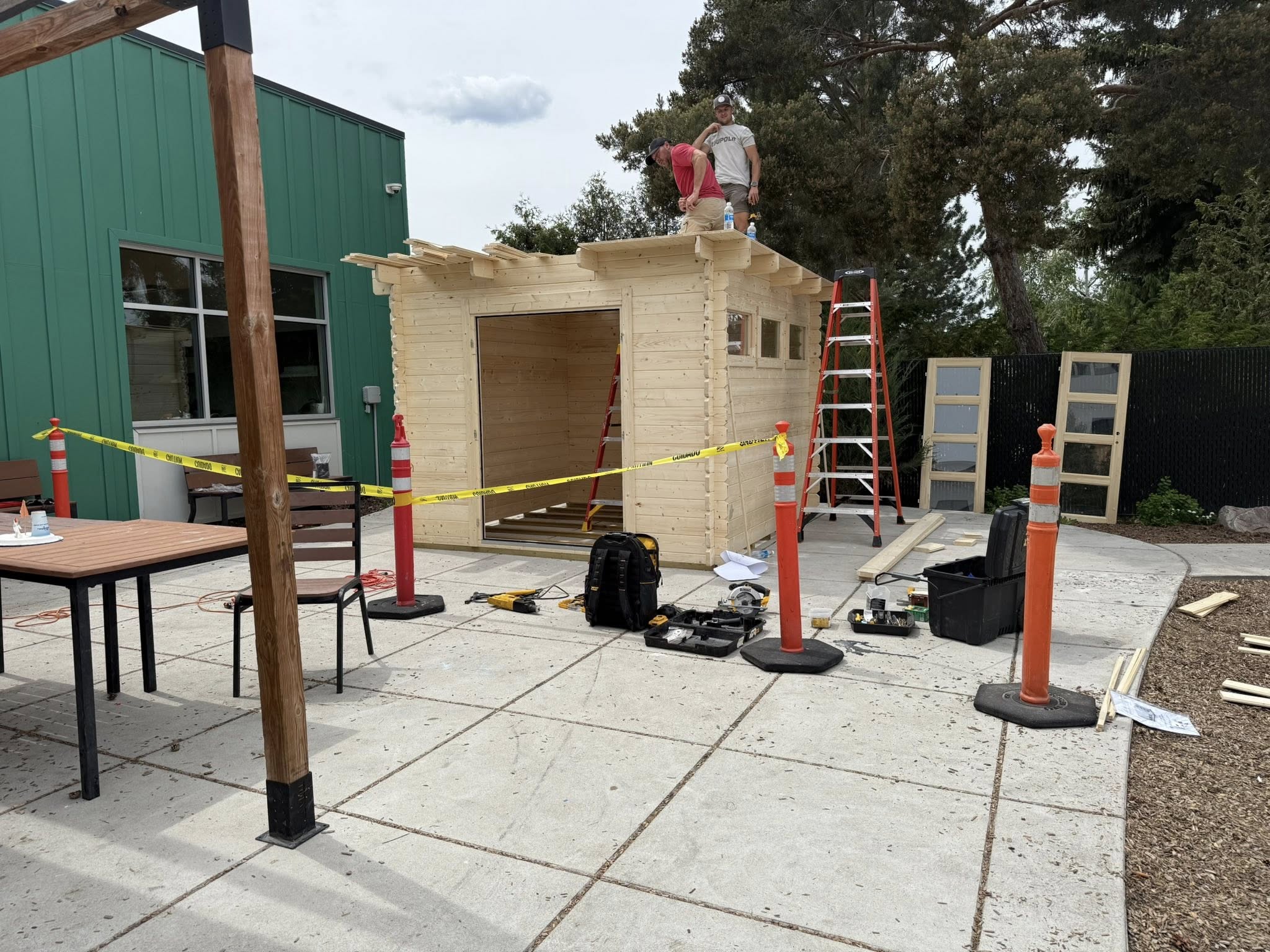 Completed storage space built by the Windermere team on their annual community service day. 